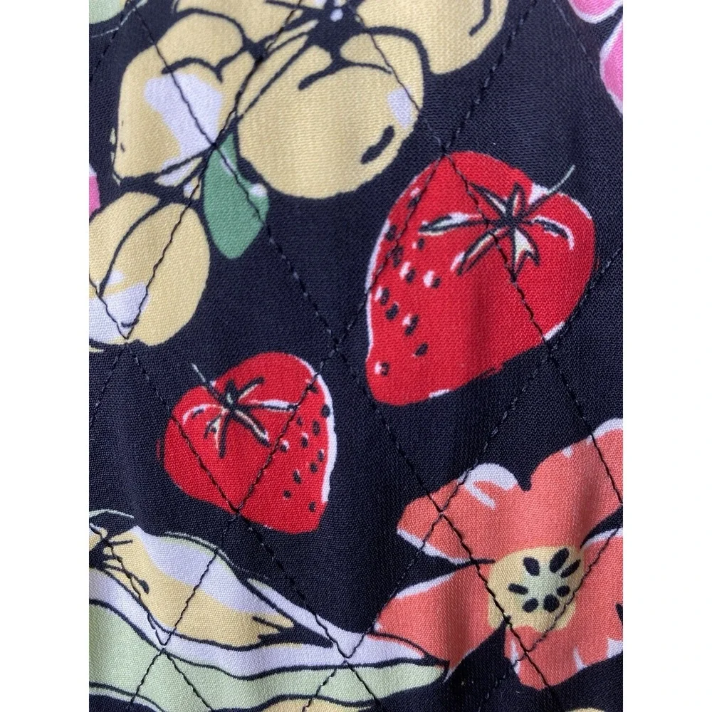 Requirements Woman Quilted Jacket Size‎ 1X Fruity Floral Bloomcore Art To Wear